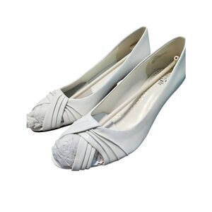 East 5th White fella Open Toe Heels Womens size 7.5 New in Box